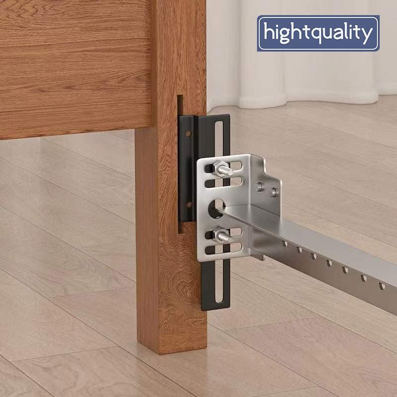 ruiru bro 4pcs 711 Bolt-On to Hook-On Bed Frame Conversion Brackets for Headboard or Footboard,Bed Hook Adapter kit with Hardware, Hook on Bed Rails Brackets(Black) - Image 5